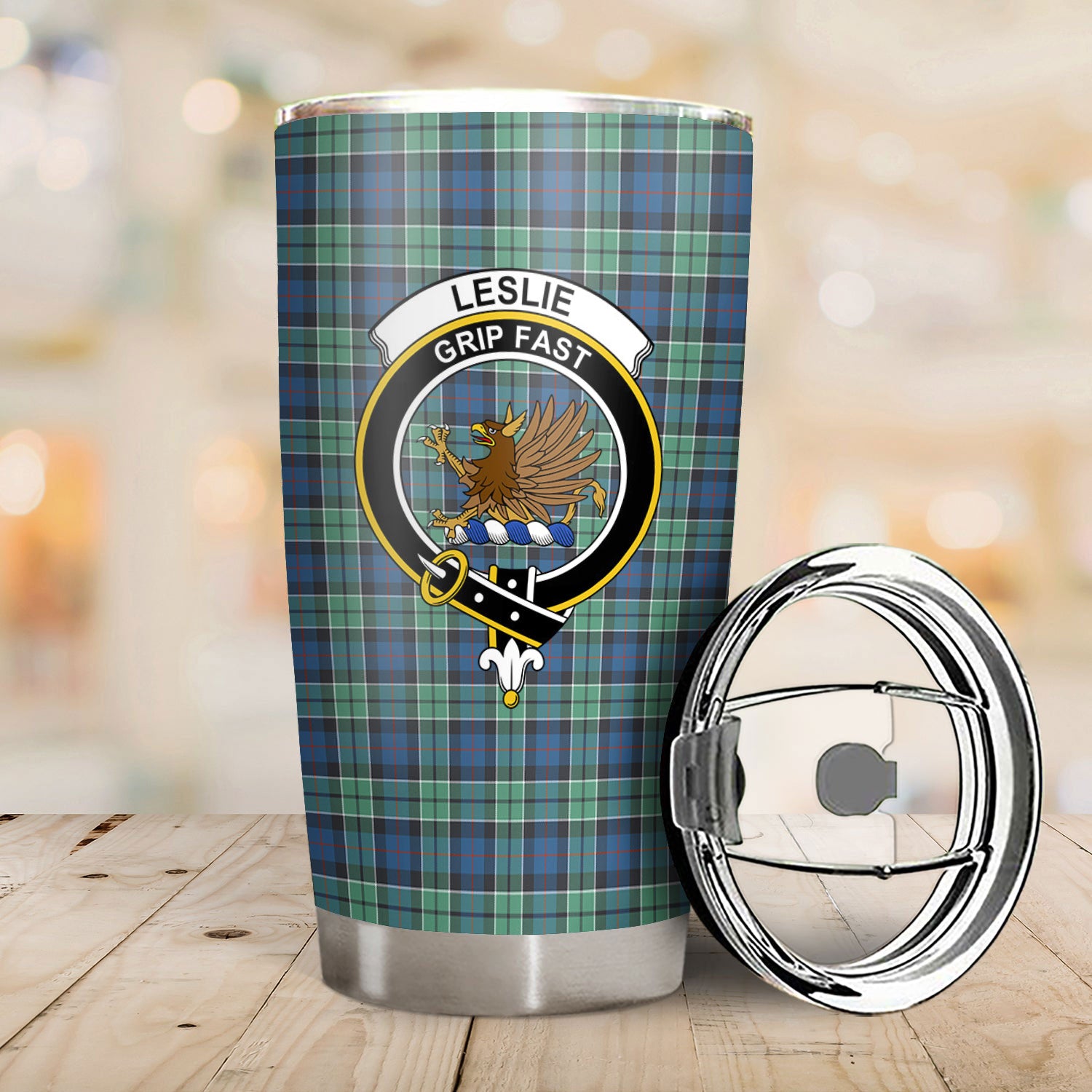 Leslie Hunting Ancient Tartan Crest Tumbler