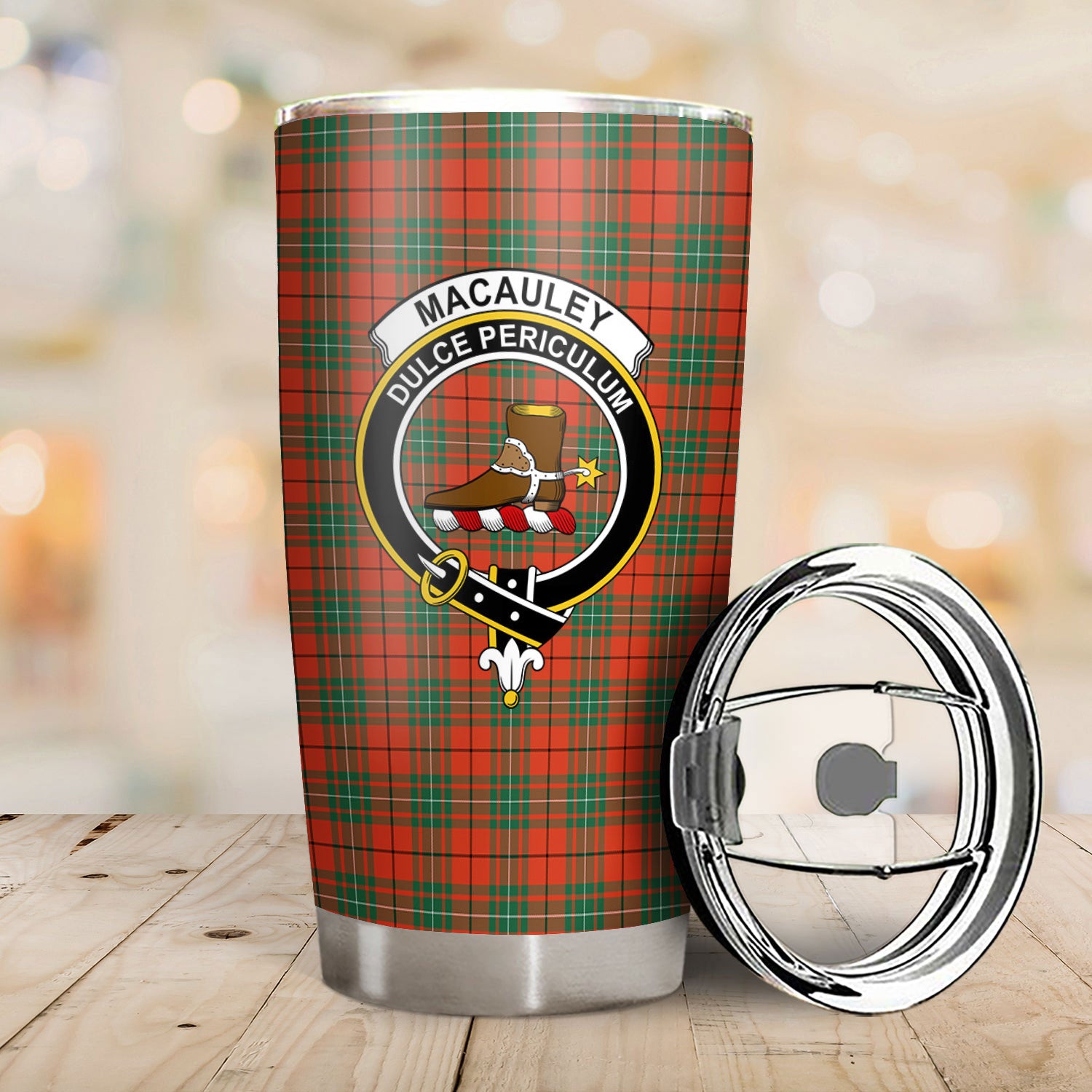 MacAuley Ancient Tartan Crest Tumbler