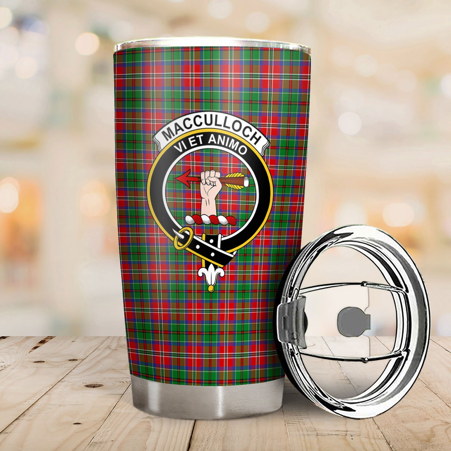 MacCulloch (McCulloch) Tartan Crest Tumbler