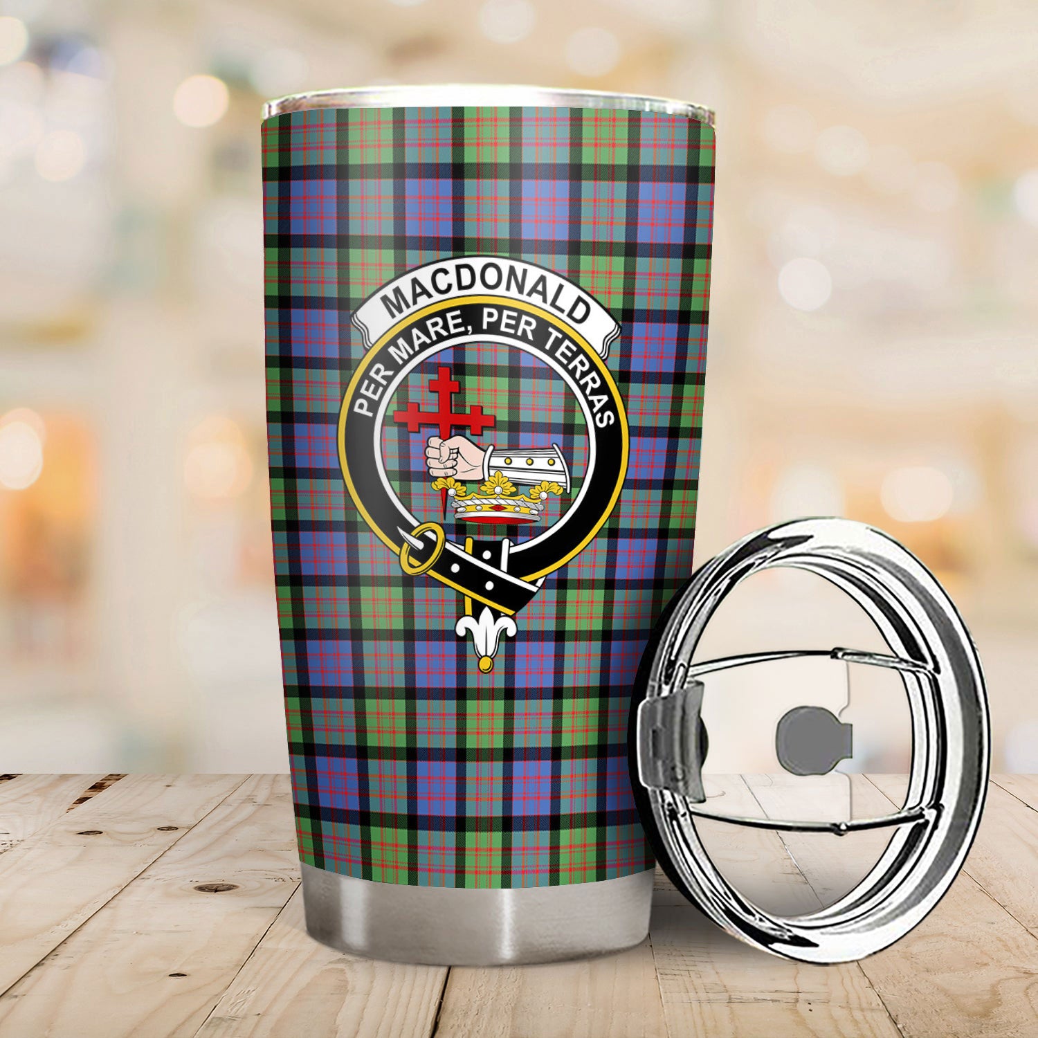 MacDonald Ancient Tartan Crest Tumbler