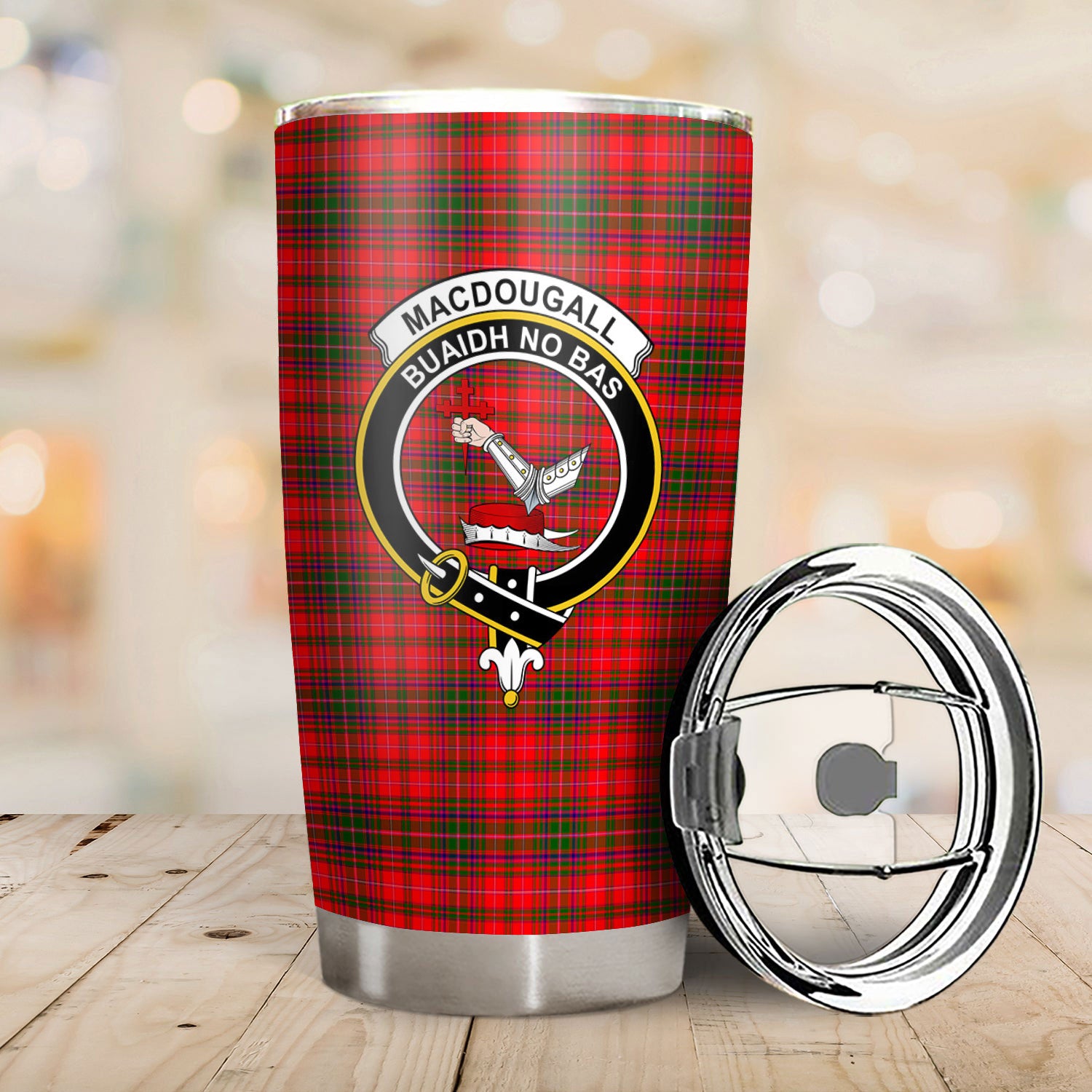 MacDougall Modern Tartan Crest Tumbler