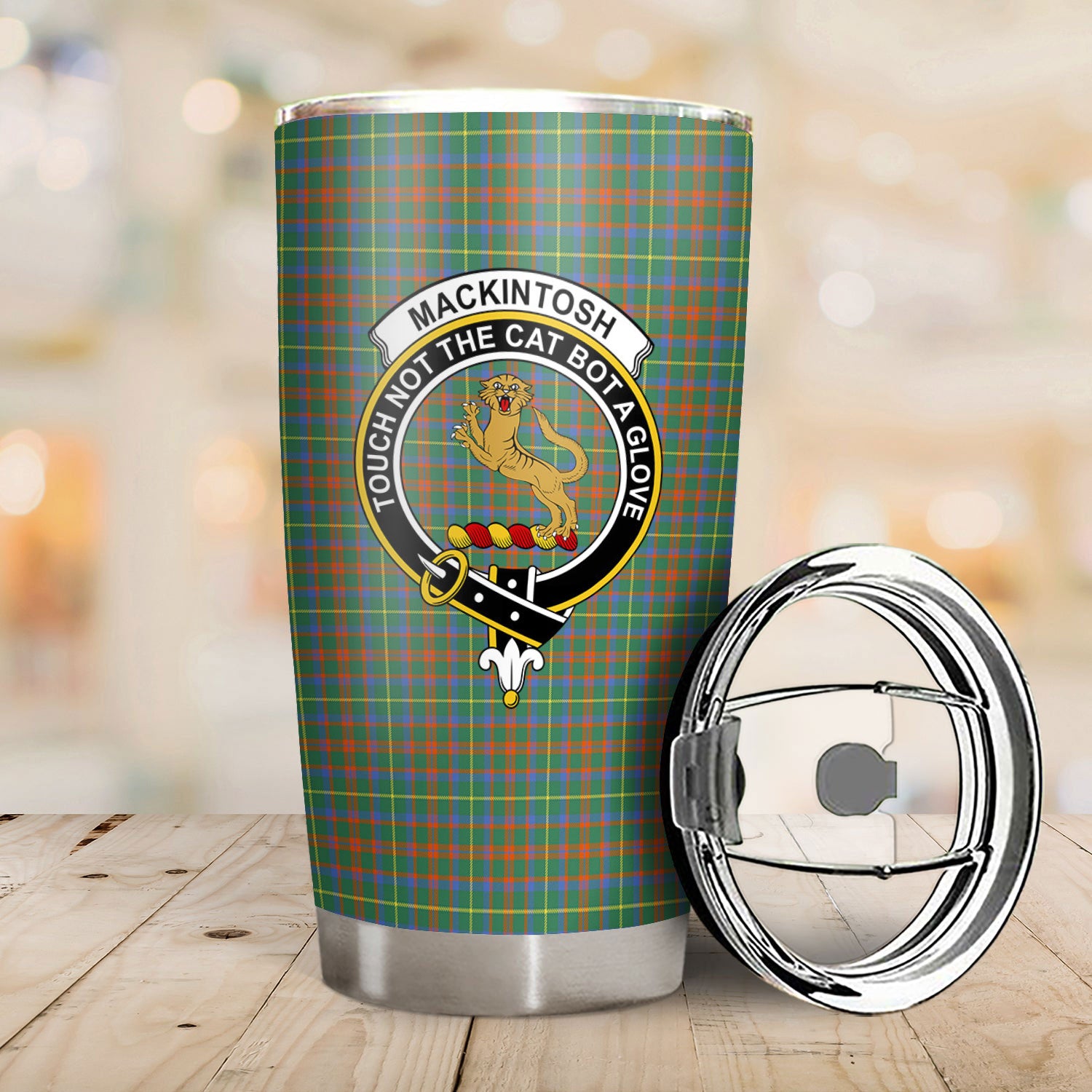 MacKintosh Hunting Ancient Tartan Crest Tumbler