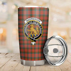 MacPherson Weathered Tartan Crest Tumbler