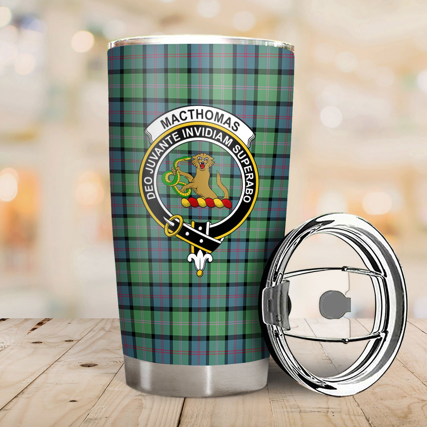 MacThomas Ancient Tartan Crest Tumbler