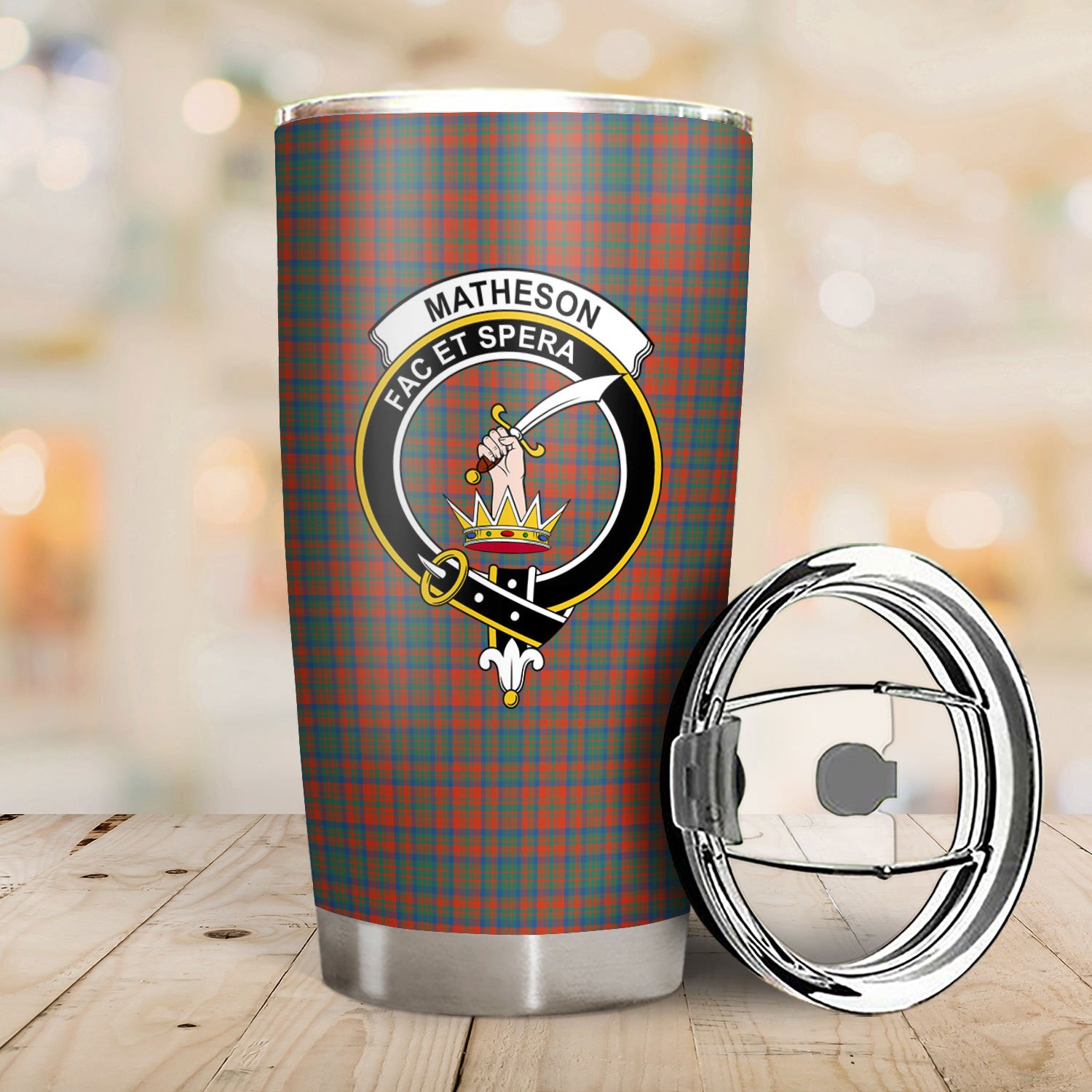 Matheson Ancient Tartan Crest Tumbler