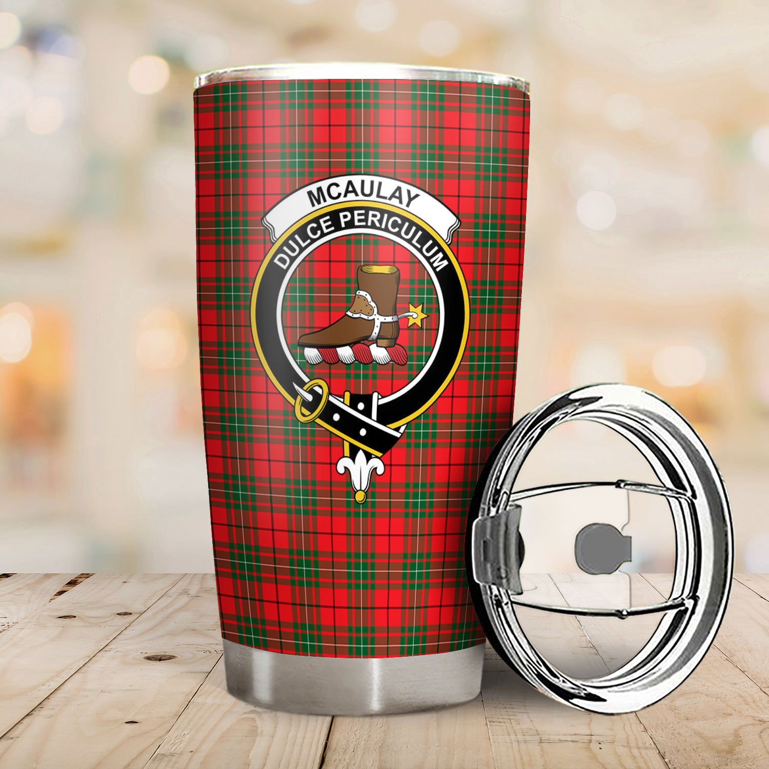 McAulay Modern Tartan Crest Tumbler