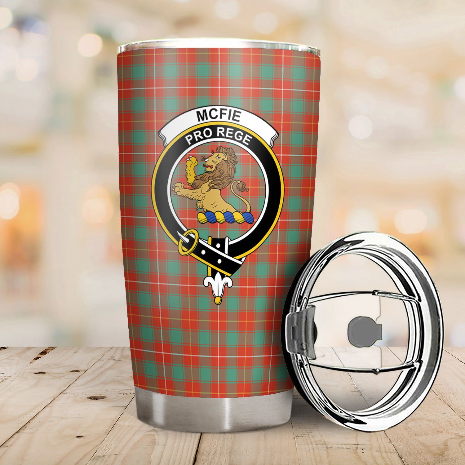 McFie Ancient Tartan Crest Tumbler