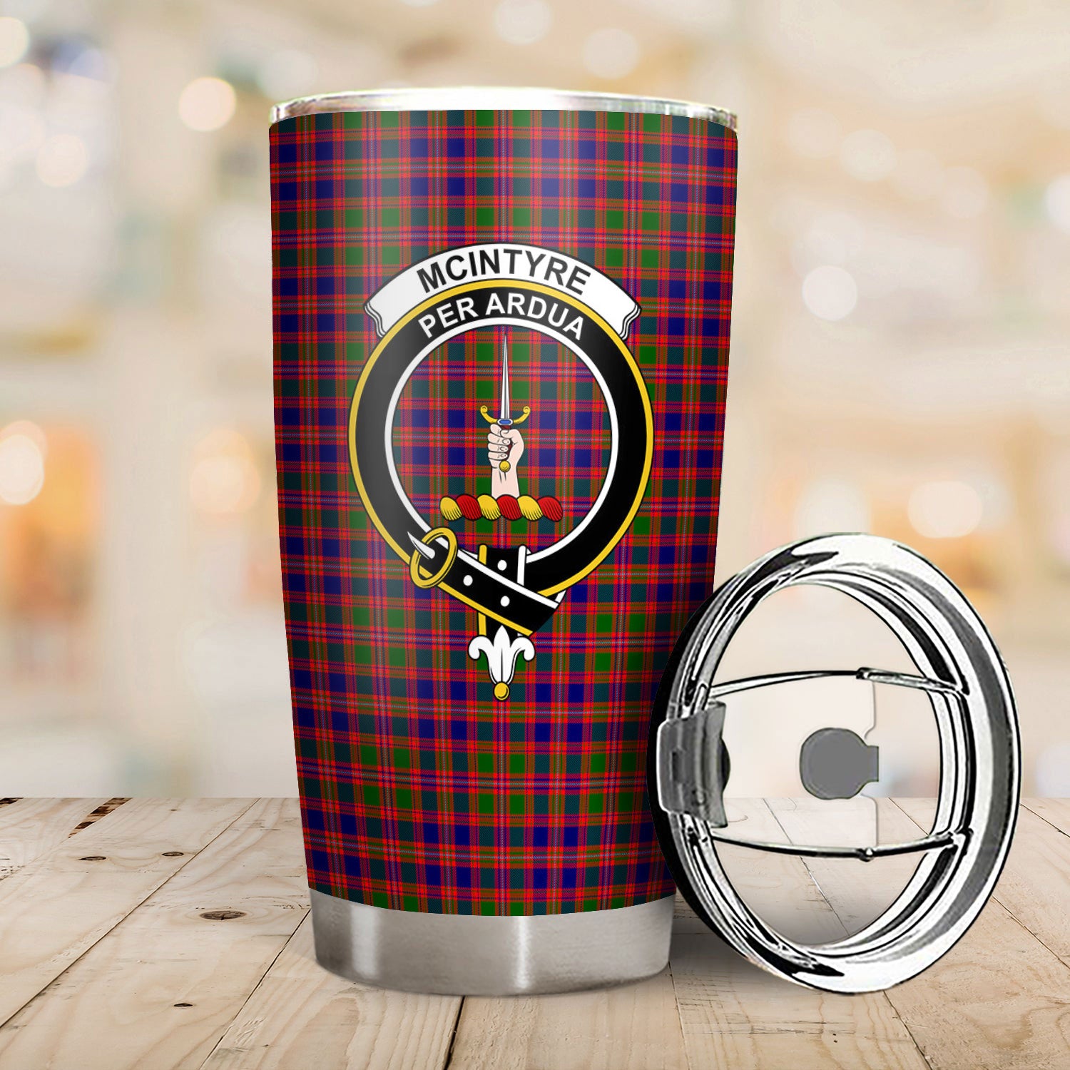 McIntyre Modern Tartan Crest Tumbler