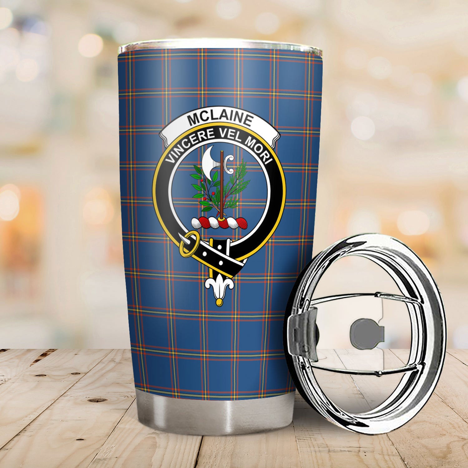 McLaine of Loch Buie Hunting Ancient Tartan Crest Tumbler