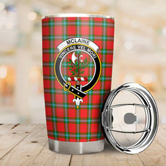 McLaine of Loch Buie Tartan Crest Tumbler