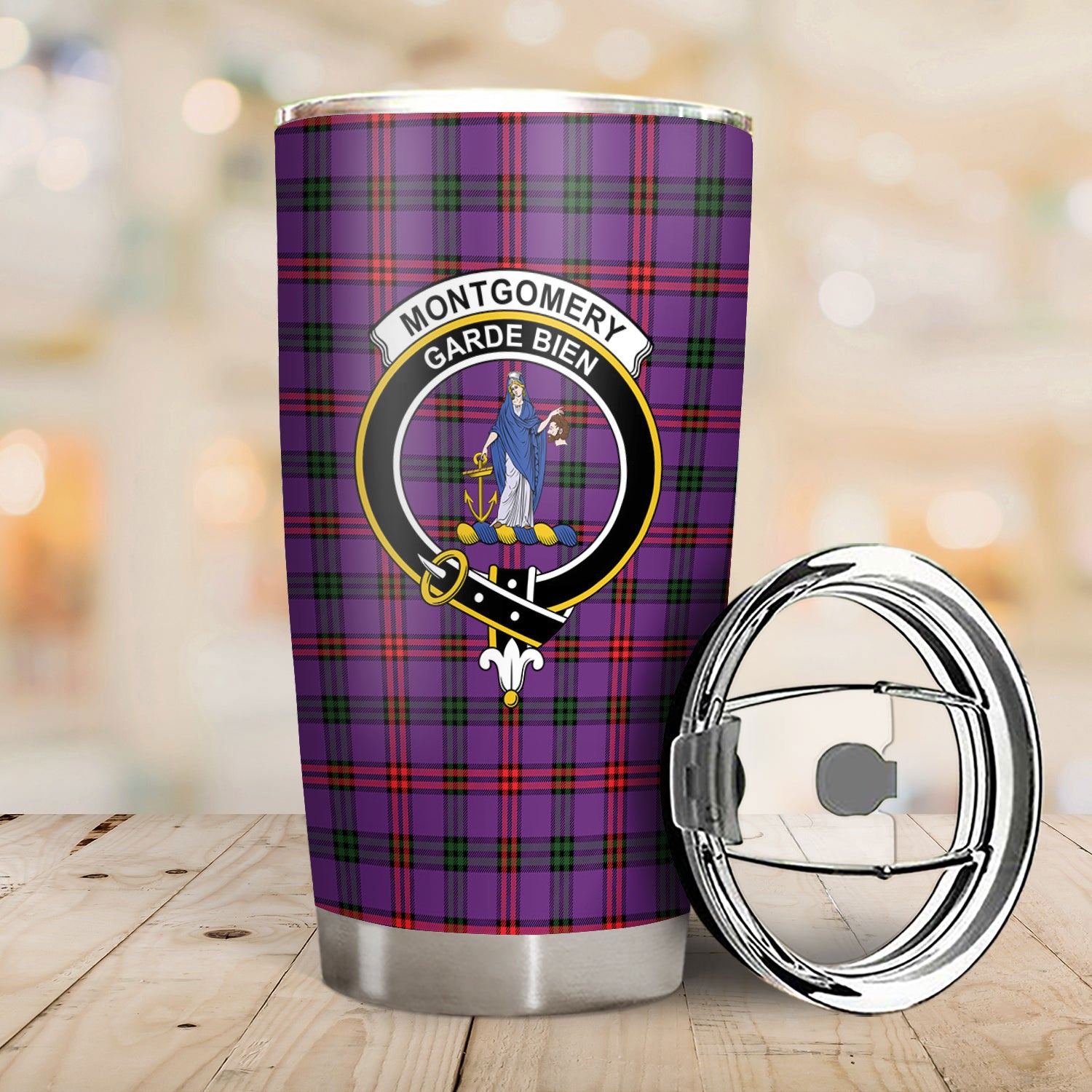 Montgomery Modern Tartan Crest Tumbler