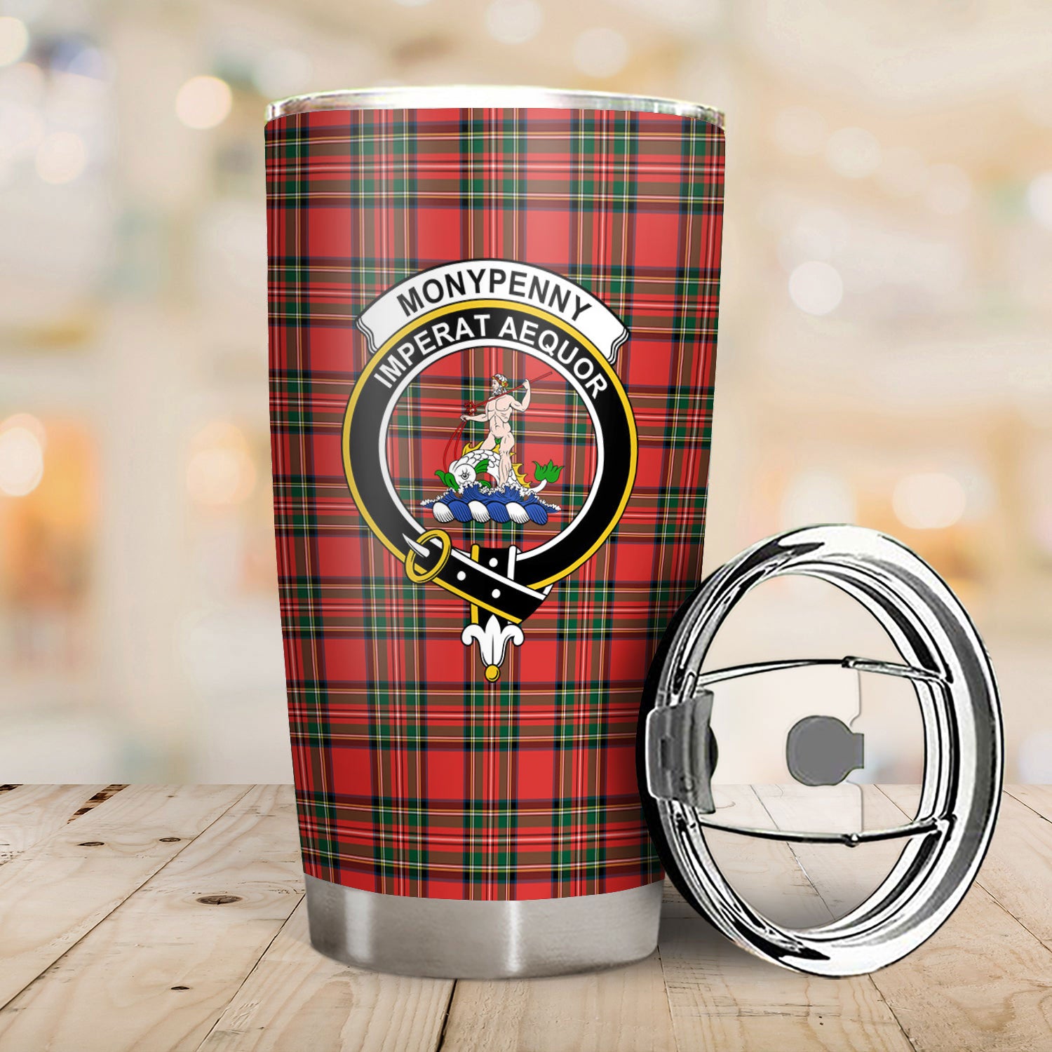 Monypenny Tartan Crest Tumbler