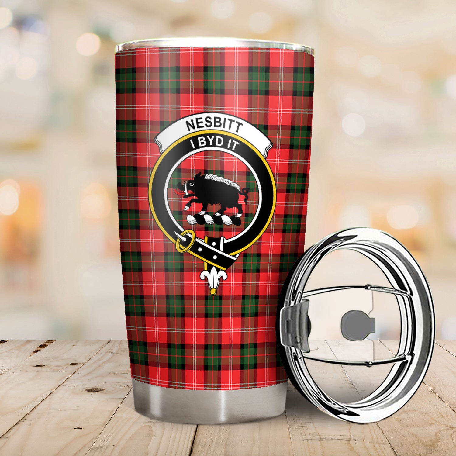 Nesbitt Modern Tartan Crest Tumbler