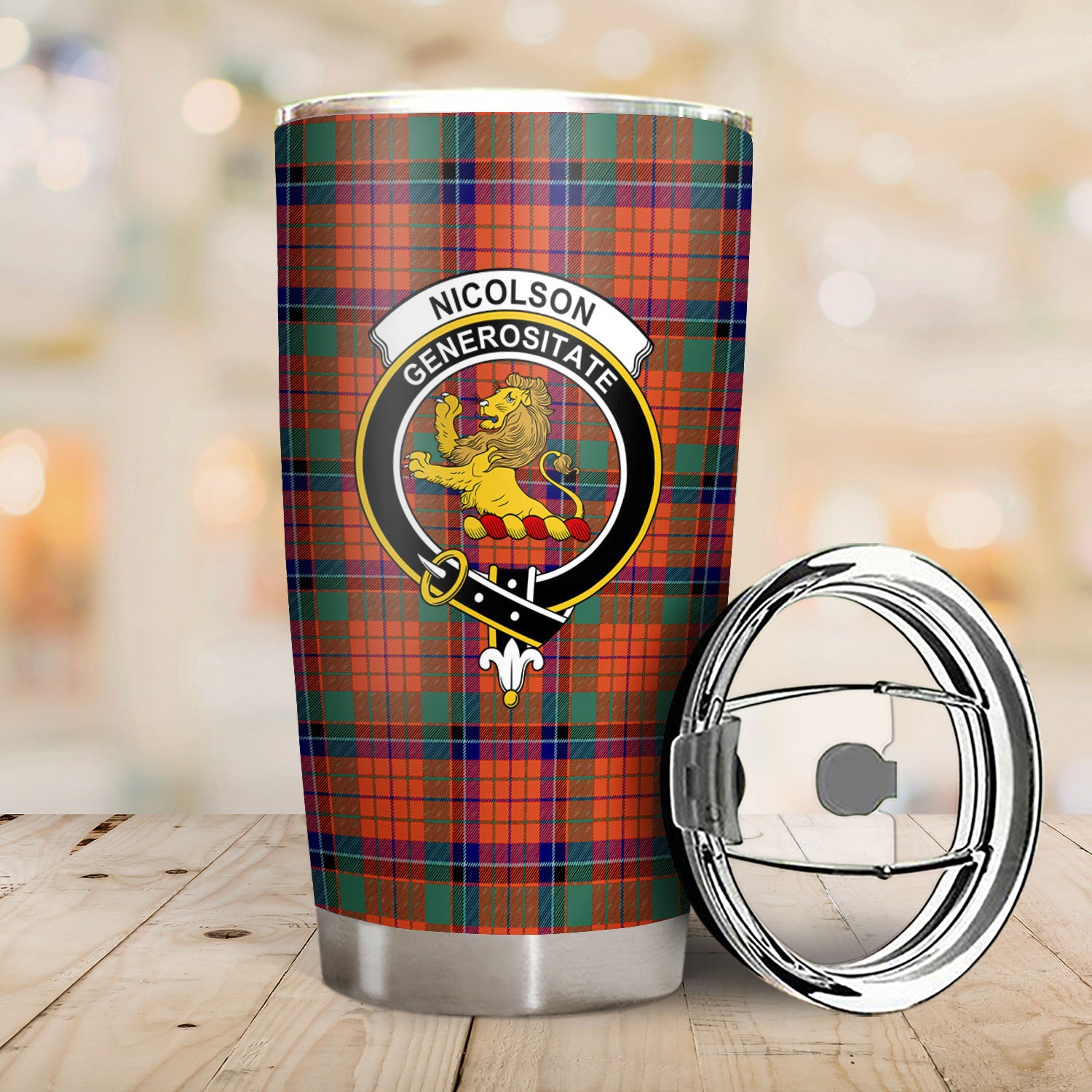 Nicolson Ancient Old Tartan Crest Tumbler