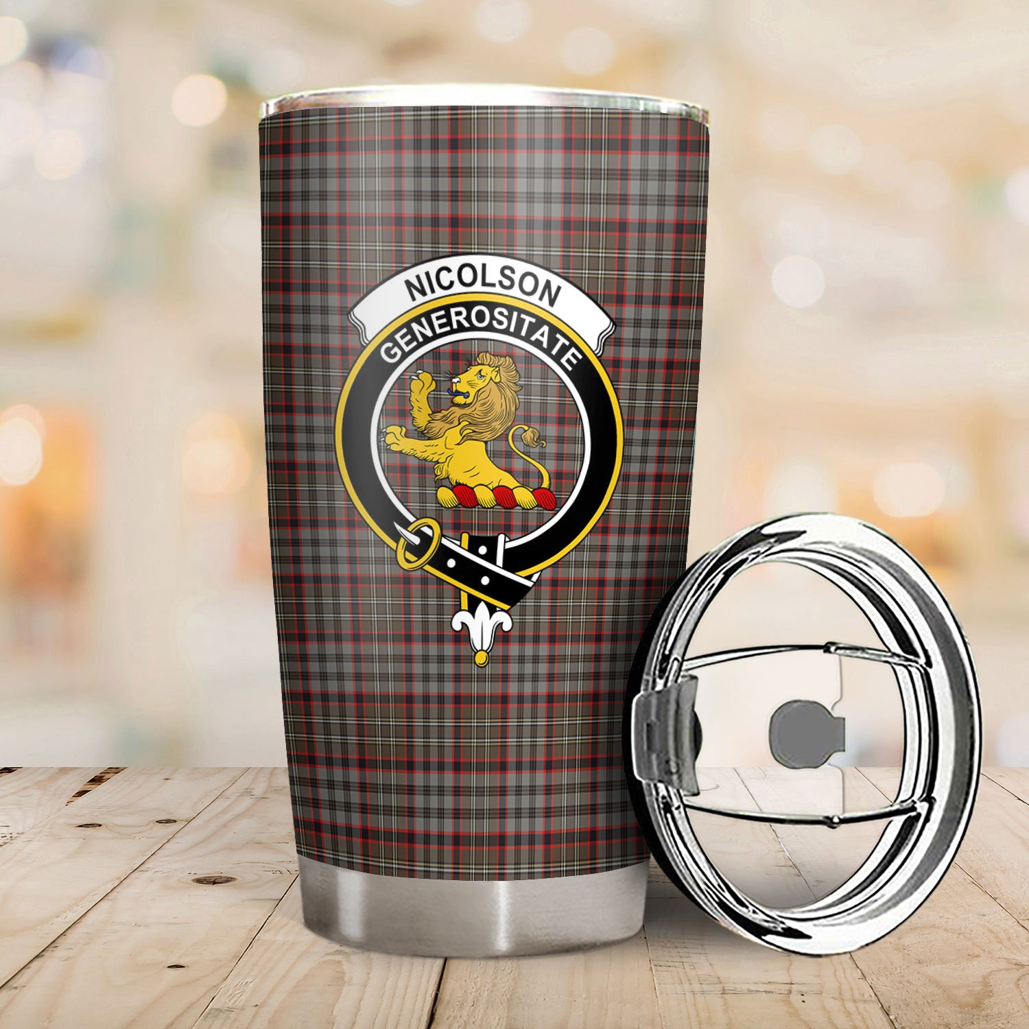 Nicolson Hunting Weathered Tartan Crest Tumbler