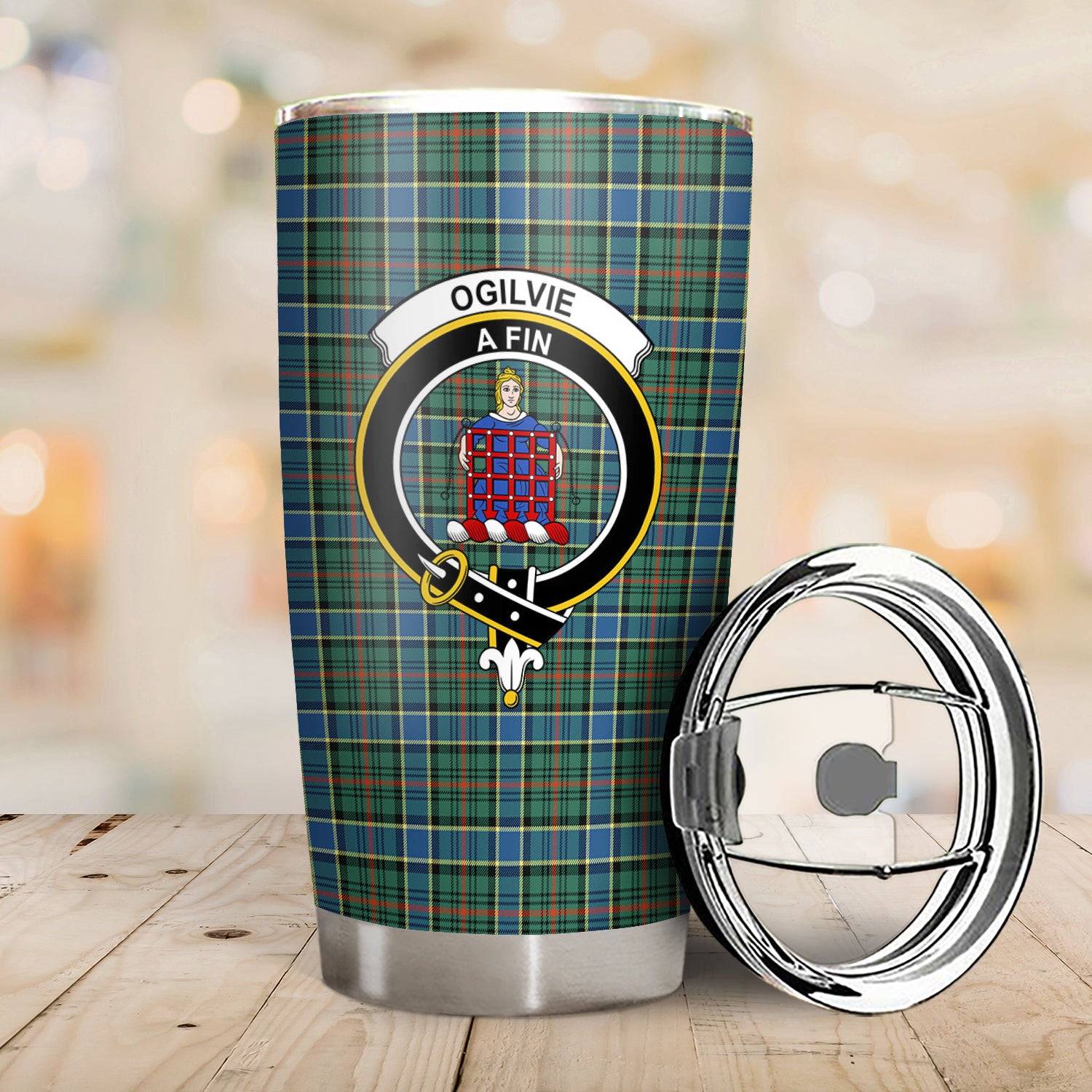 Ogilvie Hunting Ancient Tartan Crest Tumbler