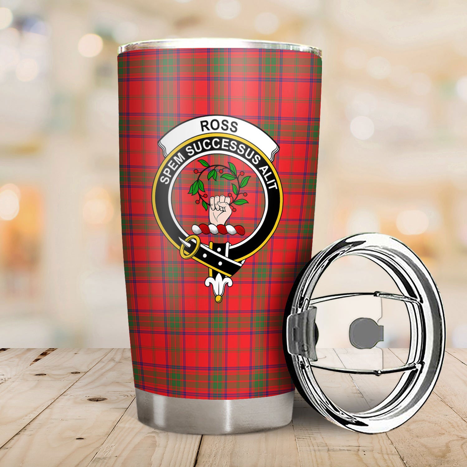 Ross Modern Tartan Crest Tumbler