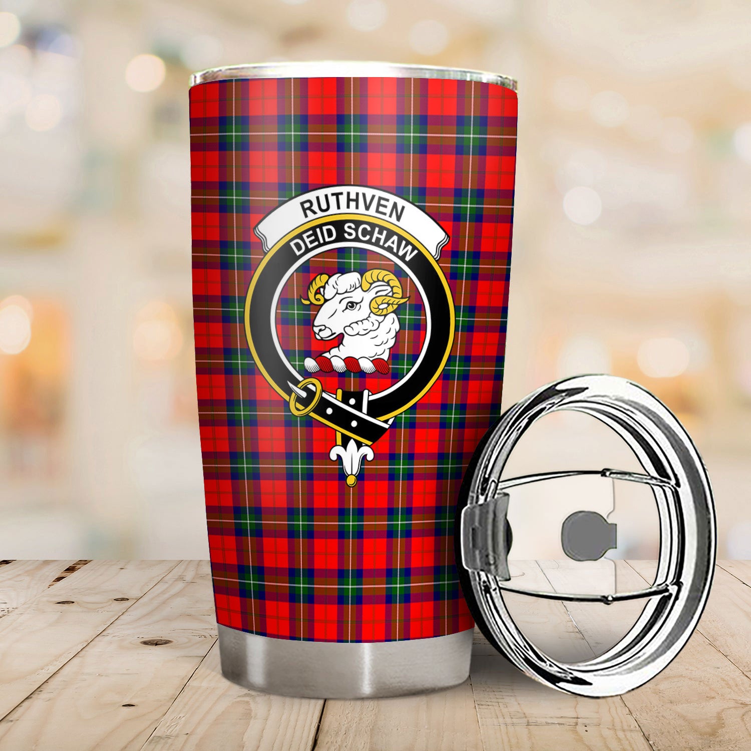 Ruthven Modern Tartan Crest Tumbler