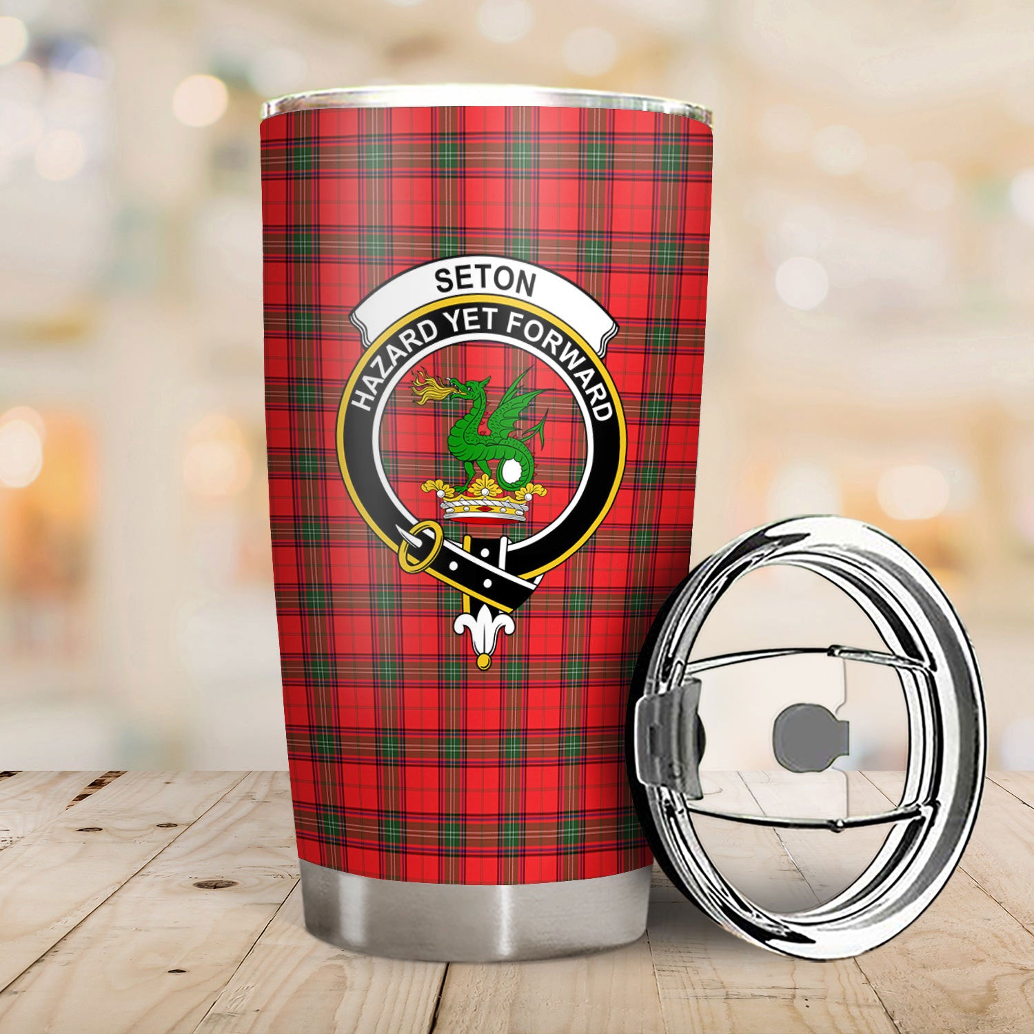 Seton Modern Tartan Crest Tumbler