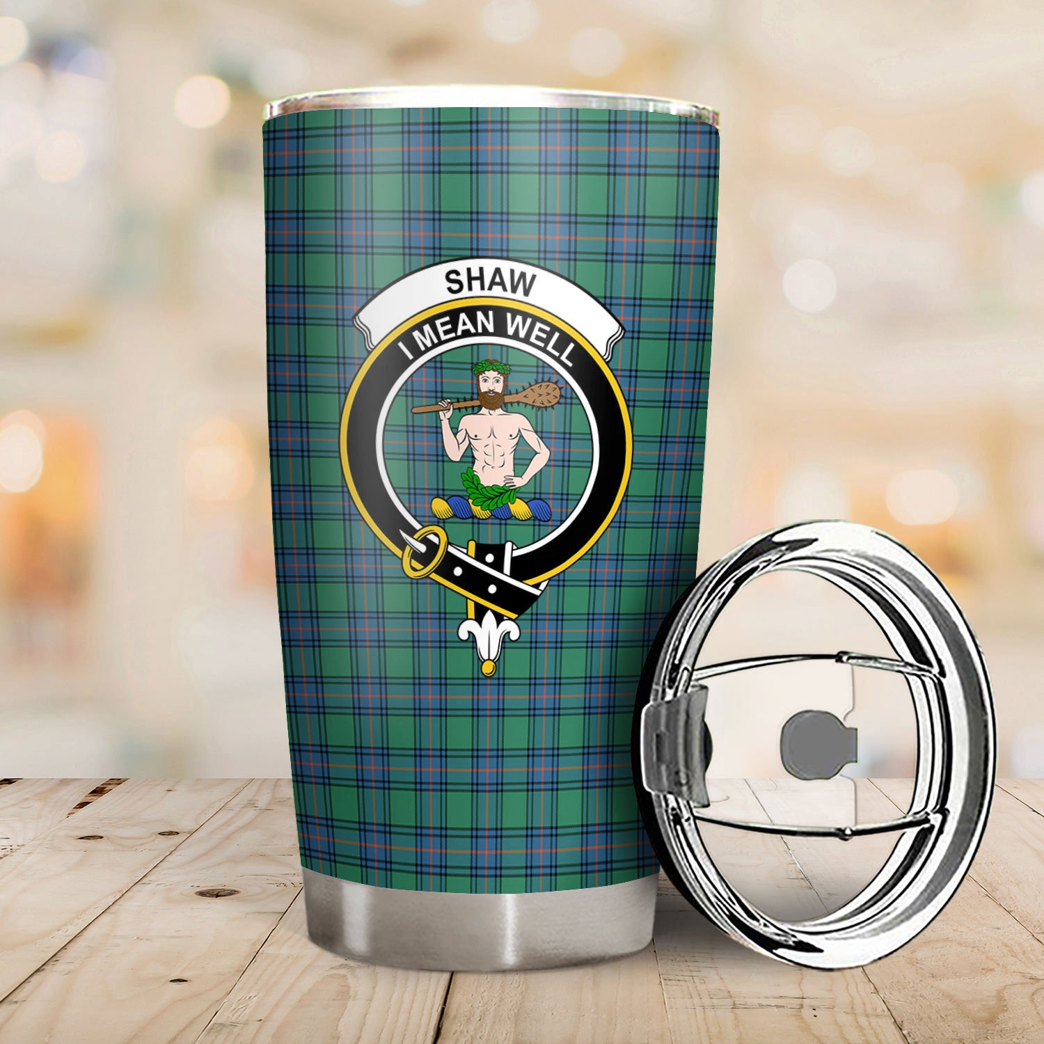 Shaw (of Sauchie) Ancient Tartan Crest Tumbler