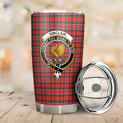 Sinclair Modern Tartan Crest Tumbler