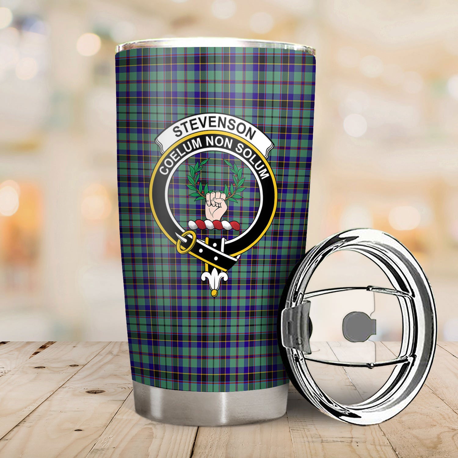 Stevenson Tartan Crest Tumbler