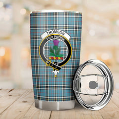 Thomson Blue Tartan Crest Tumbler