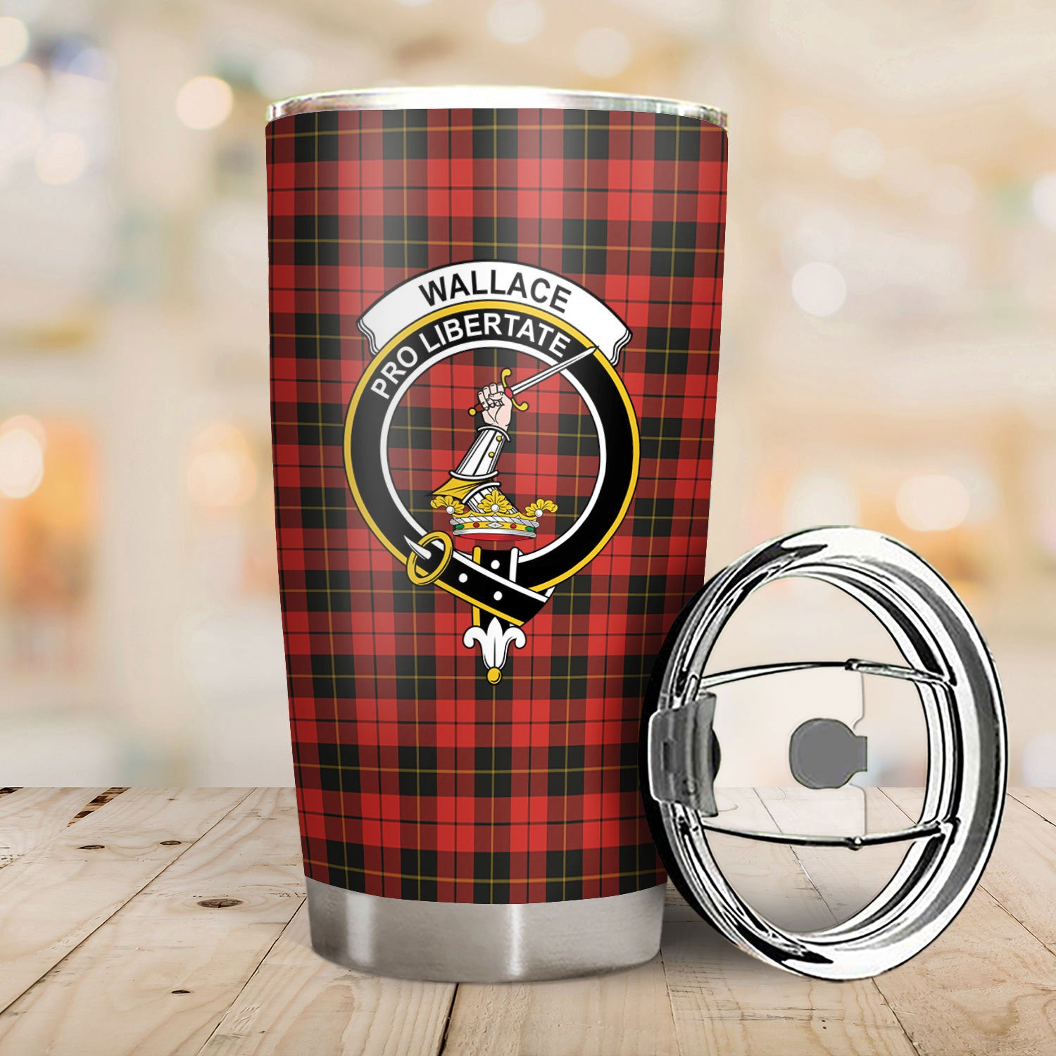 Wallace Weathered Tartan Crest Tumbler