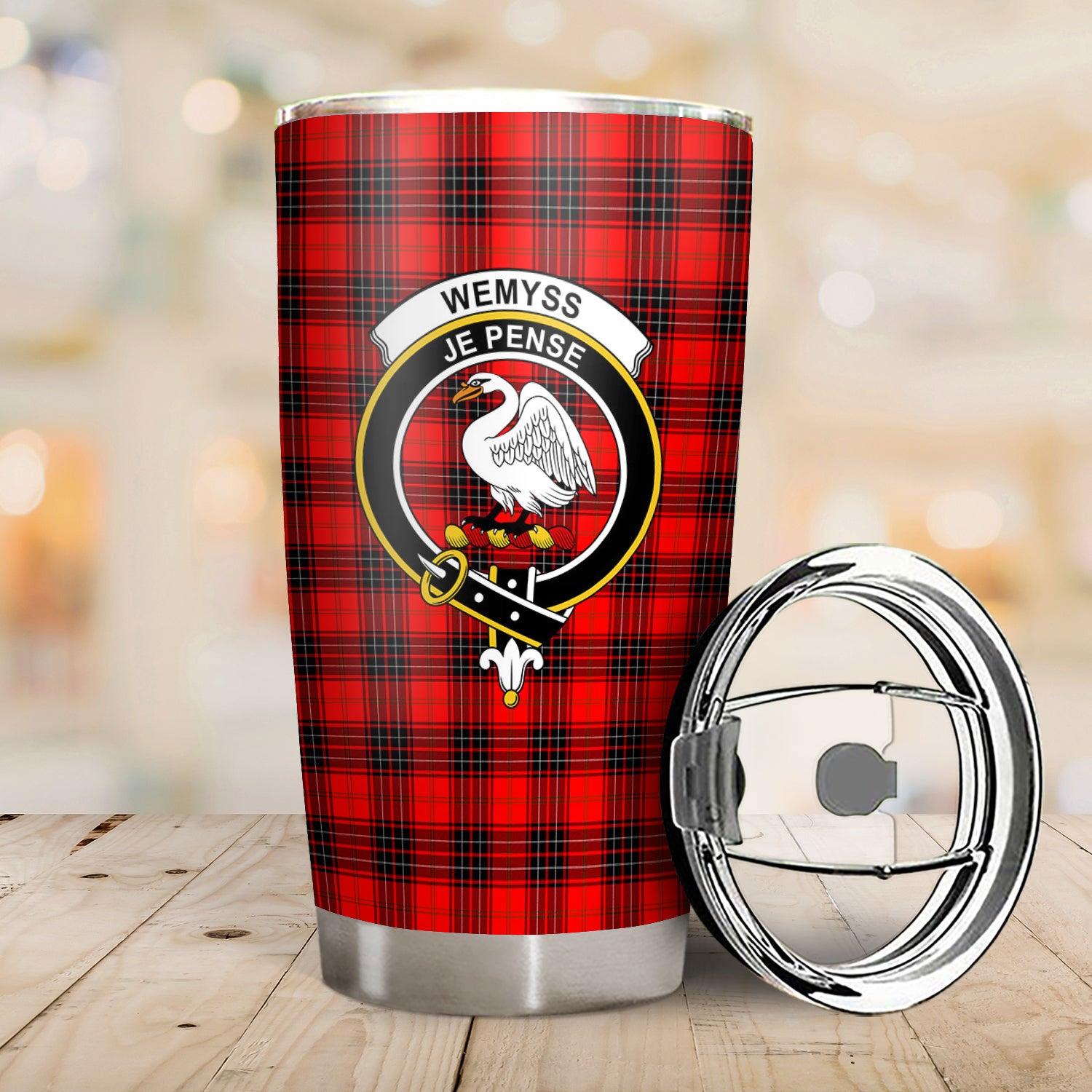 Wemyss Modern Tartan Crest Tumbler