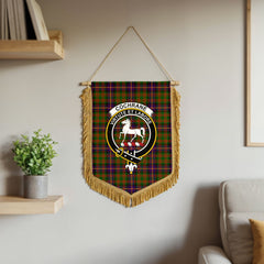 Cochrane Modern Tartan Crest Wall Hanging Banner - Wood Pole