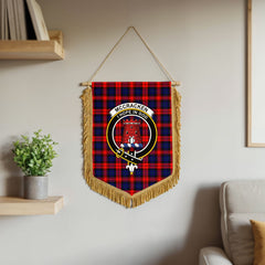 McCracken Tartan Crest Wall Hanging Banner - Wood Pole