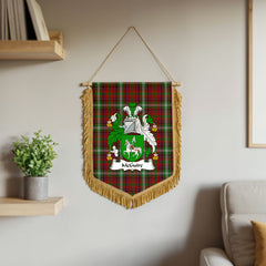 McGuire Tartan Coat Of Arms Wall Hanging Banner - Wood Pole