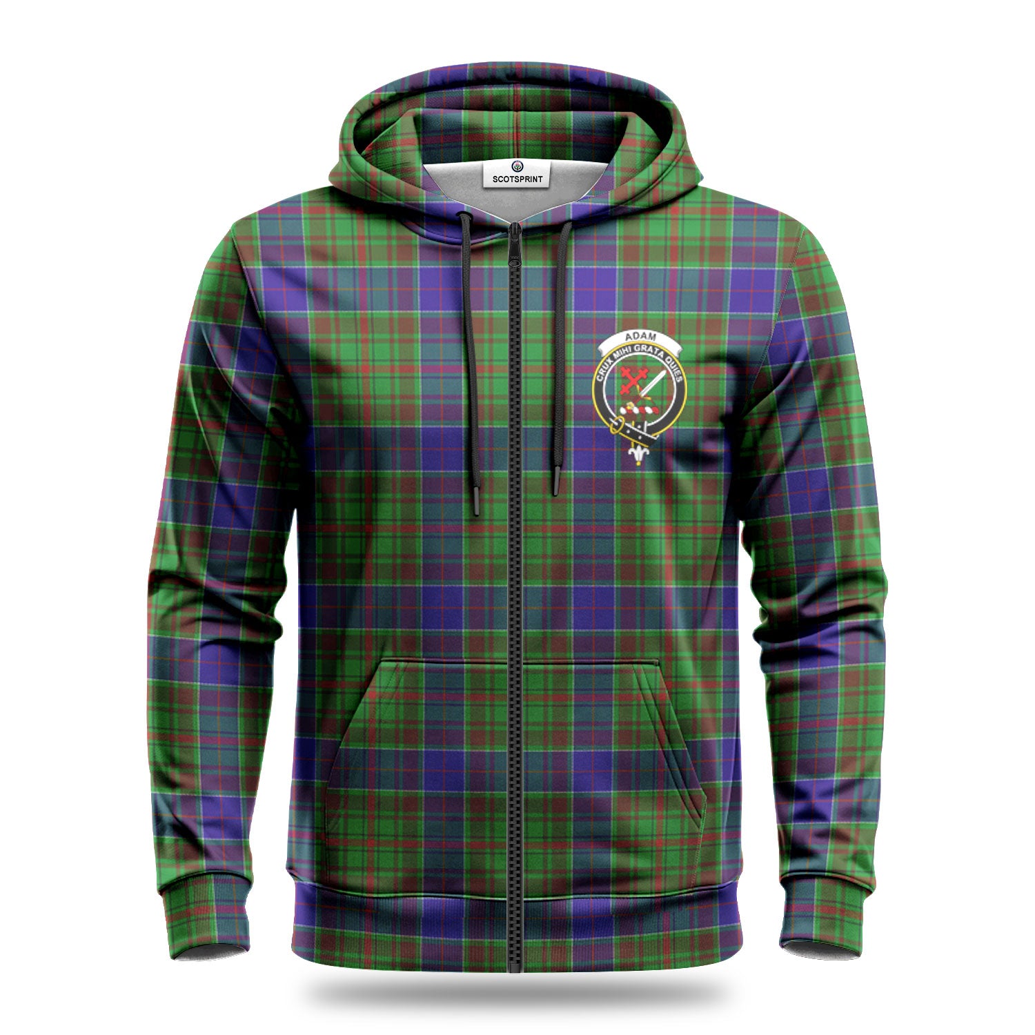 Adam Tartan Crest Hoodie