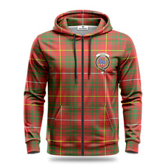 Bruce Modern Tartan Crest Hoodie