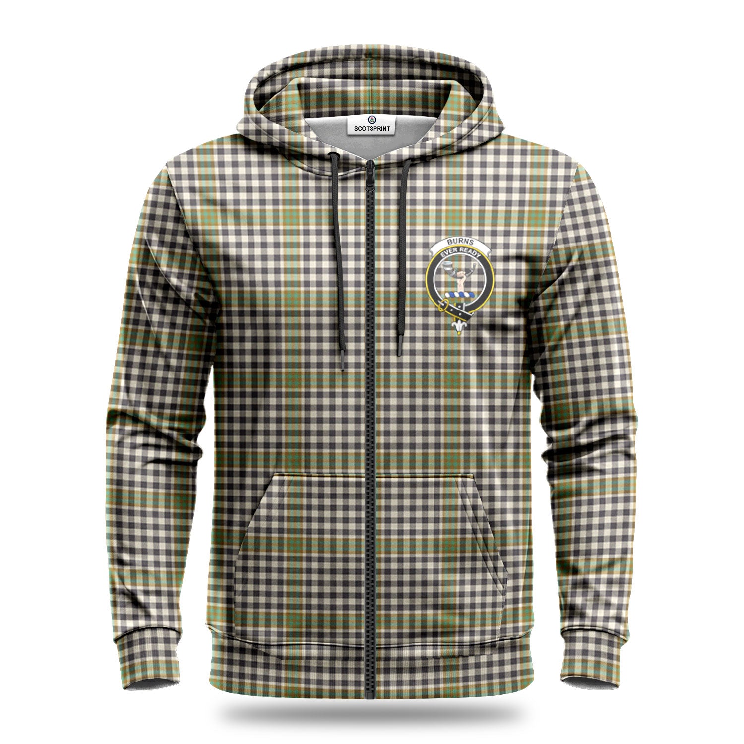 Burns Check Tartan Crest Hoodie