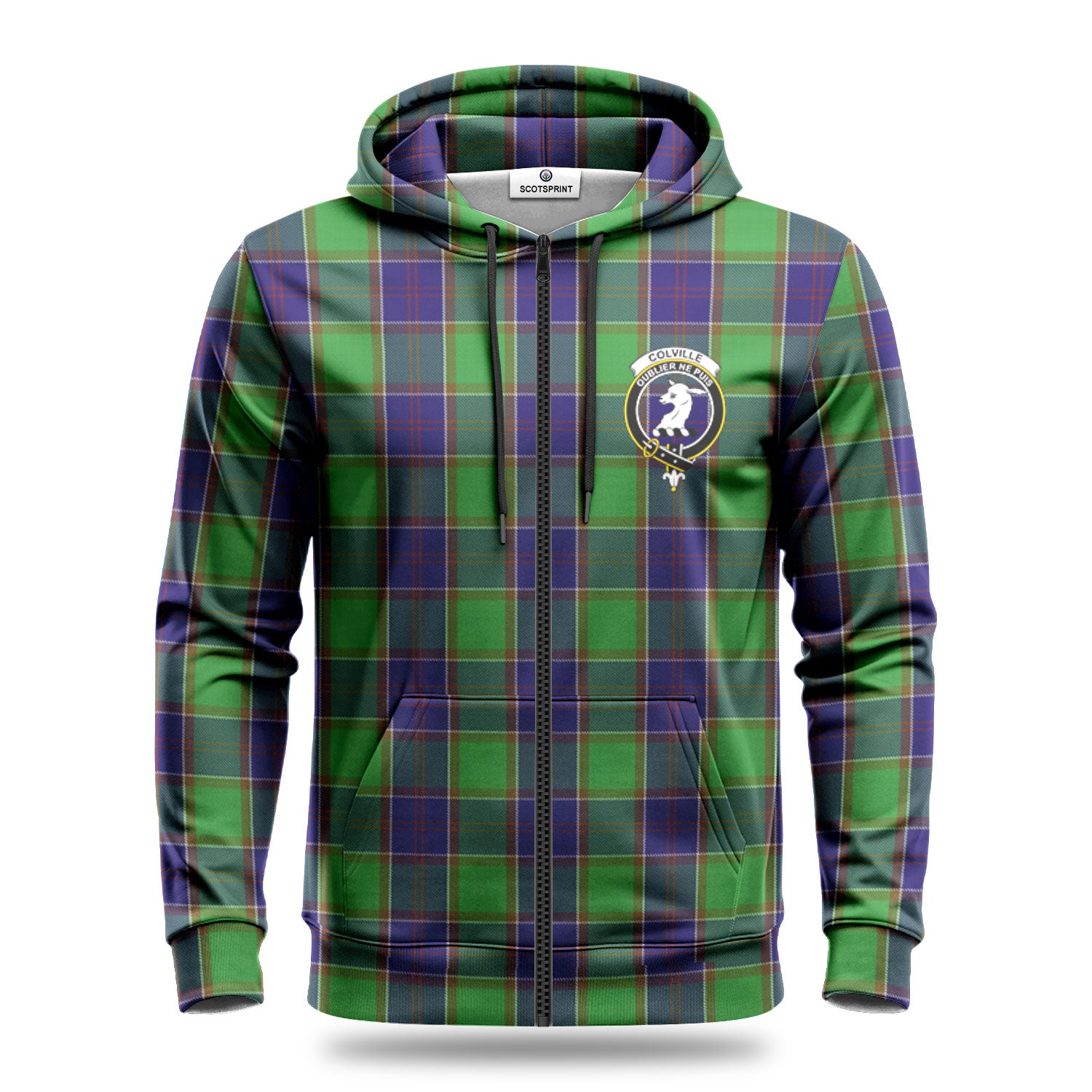 Colville Tartan Crest Hoodie