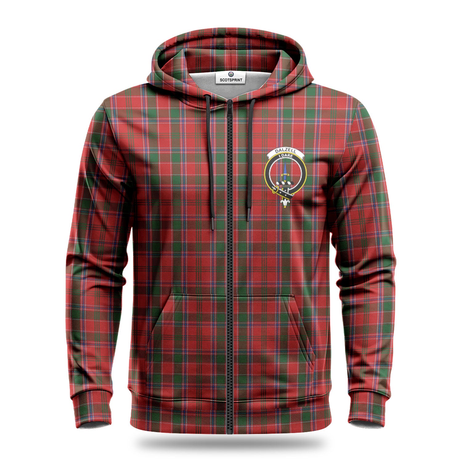 Dalzell Tartan Crest Hoodie