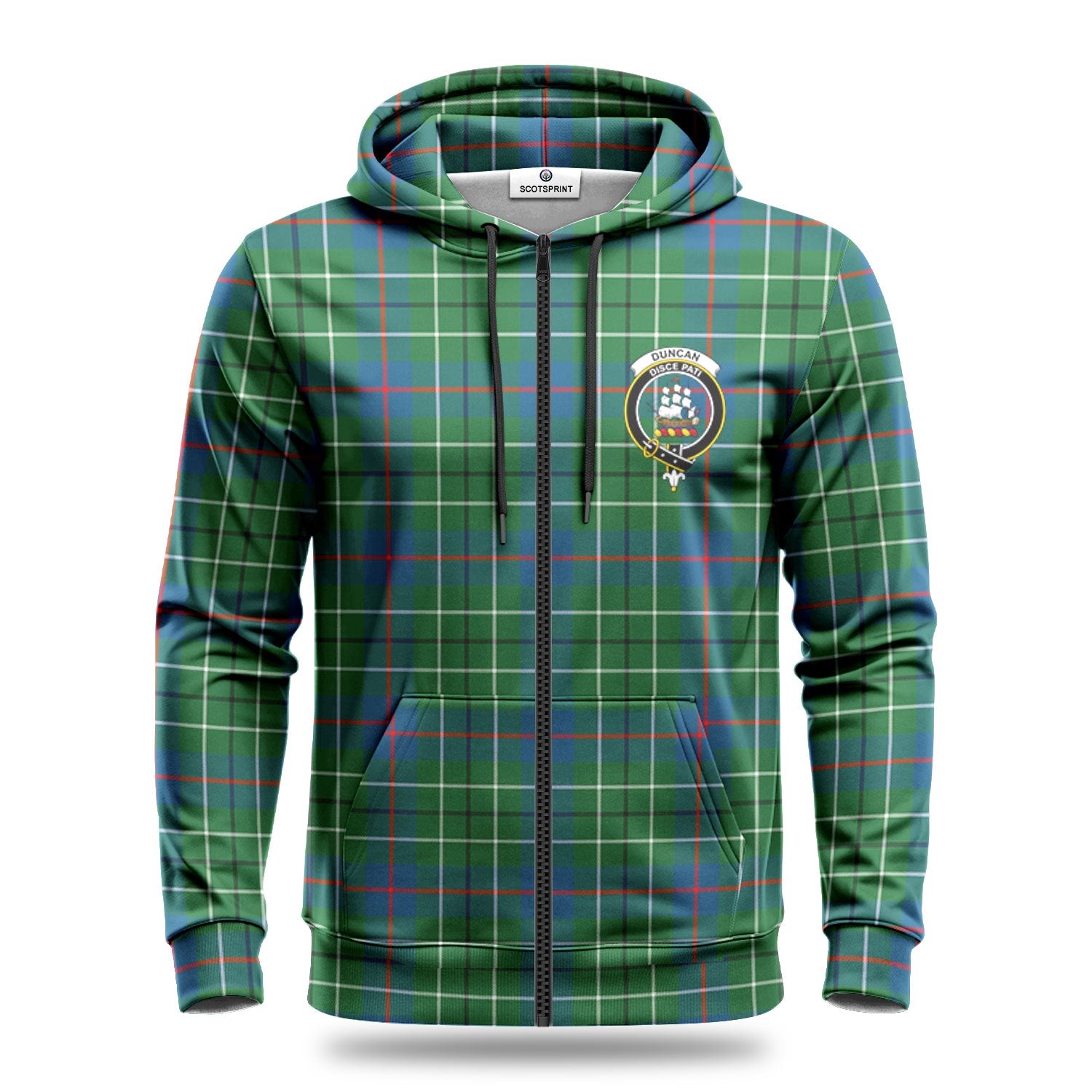 Duncan Ancient Tartan Crest Hoodie