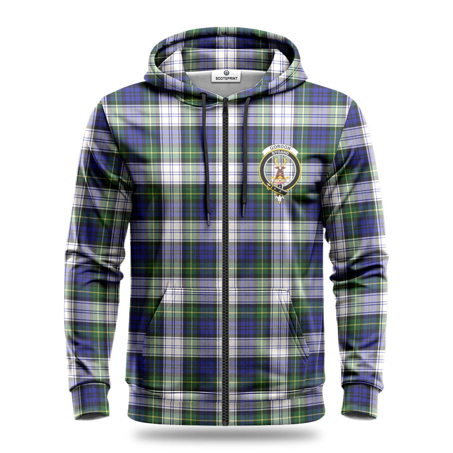 Gordon Dress Modern Tartan Crest Hoodie