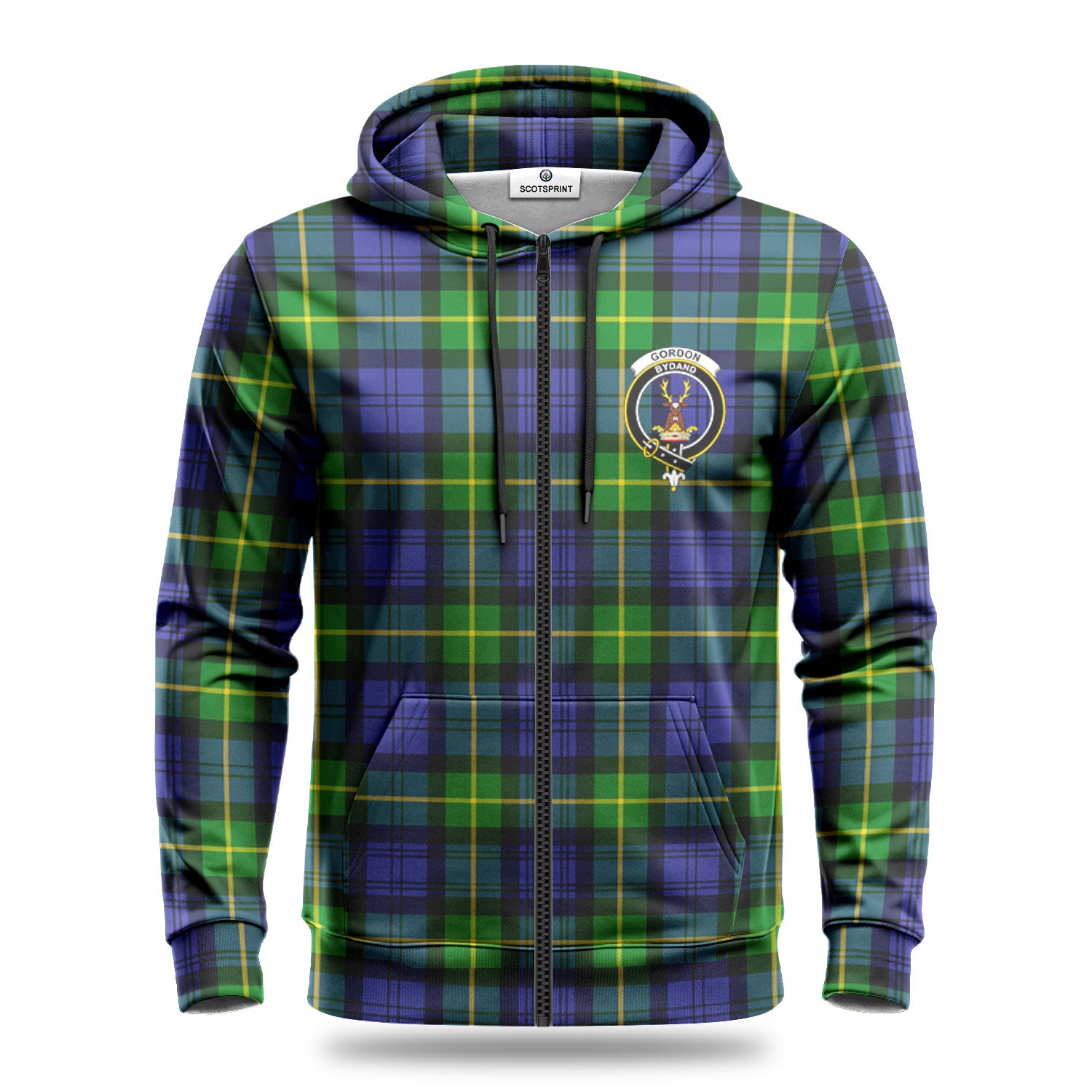 Gordon Modern Tartan Crest Hoodie