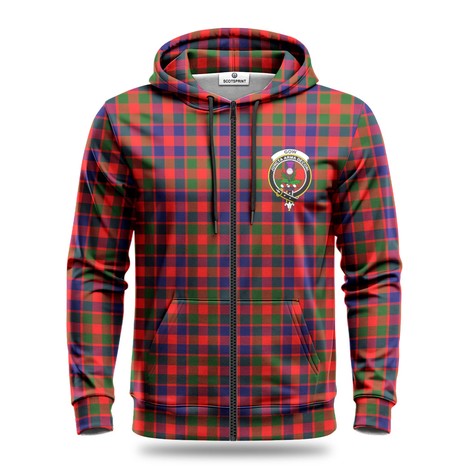 Gow (of Skeoch) Tartan Crest Hoodie