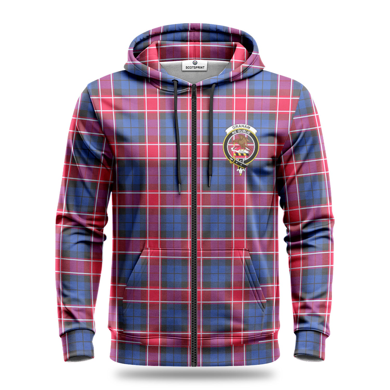 Graham of Menteith Red Tartan Crest Hoodie