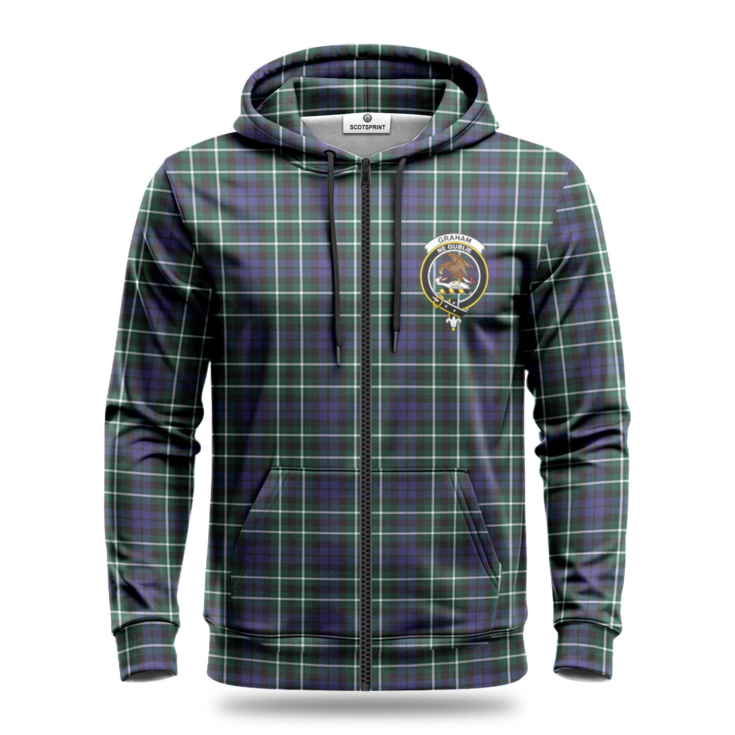 Graham of Montrose Modern Tartan Crest Hoodie