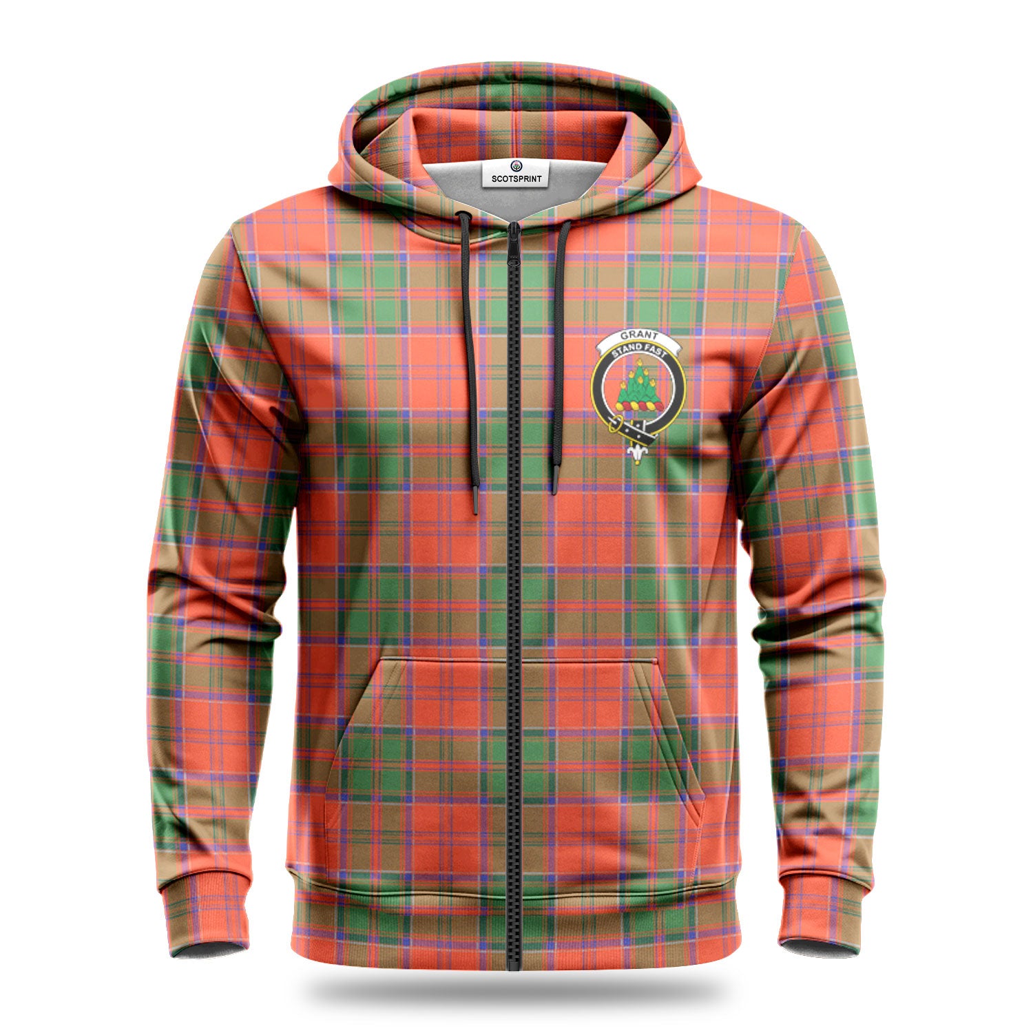 Grant Ancient Tartan Crest Hoodie