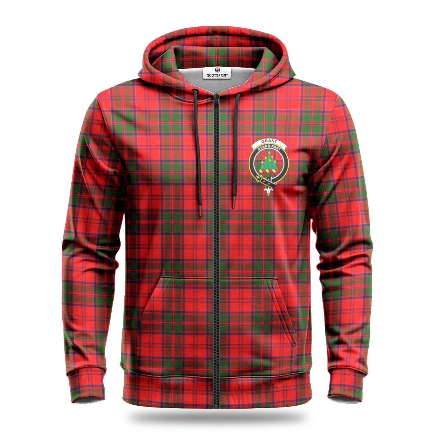 Grant Modern Tartan Crest Hoodie