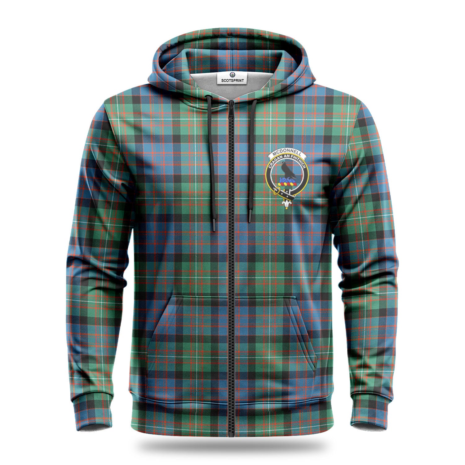 McDonnell of Glengarry Ancient Tartan Crest Hoodie