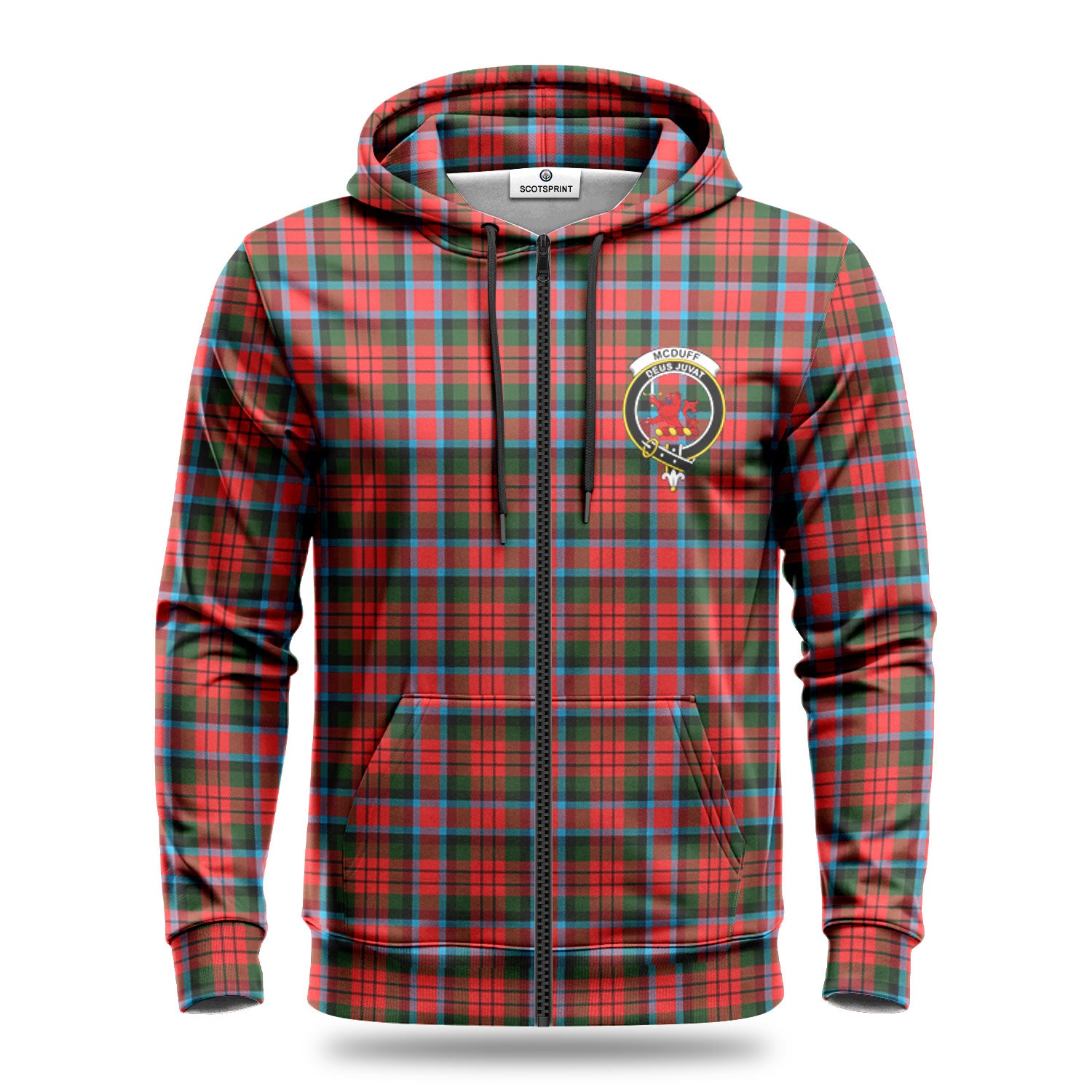 McDuff Modern Tartan Crest Hoodie