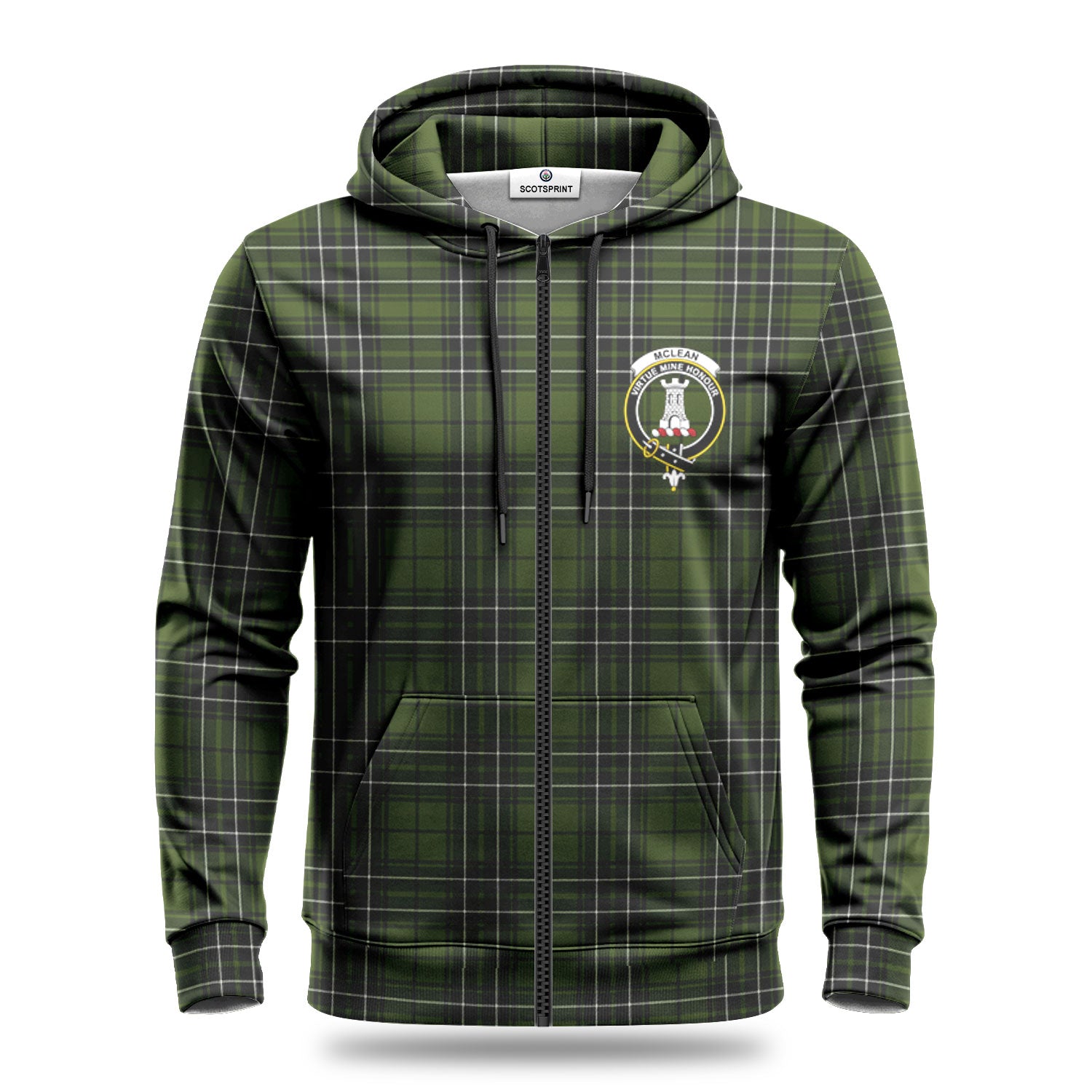 McLean Hunting Tartan Crest Hoodie