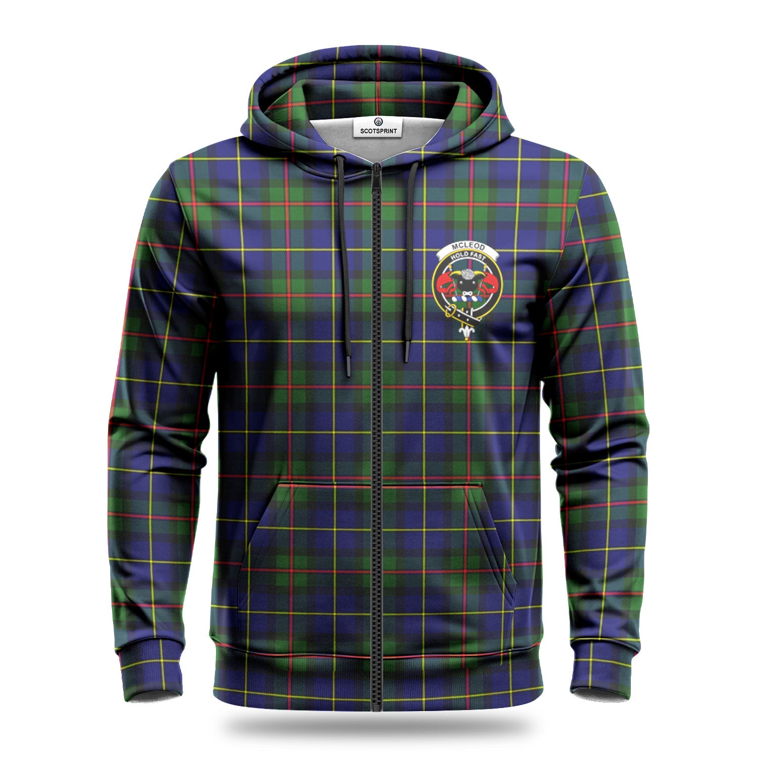 McLeod of Harris Modern Tartan Crest Hoodie