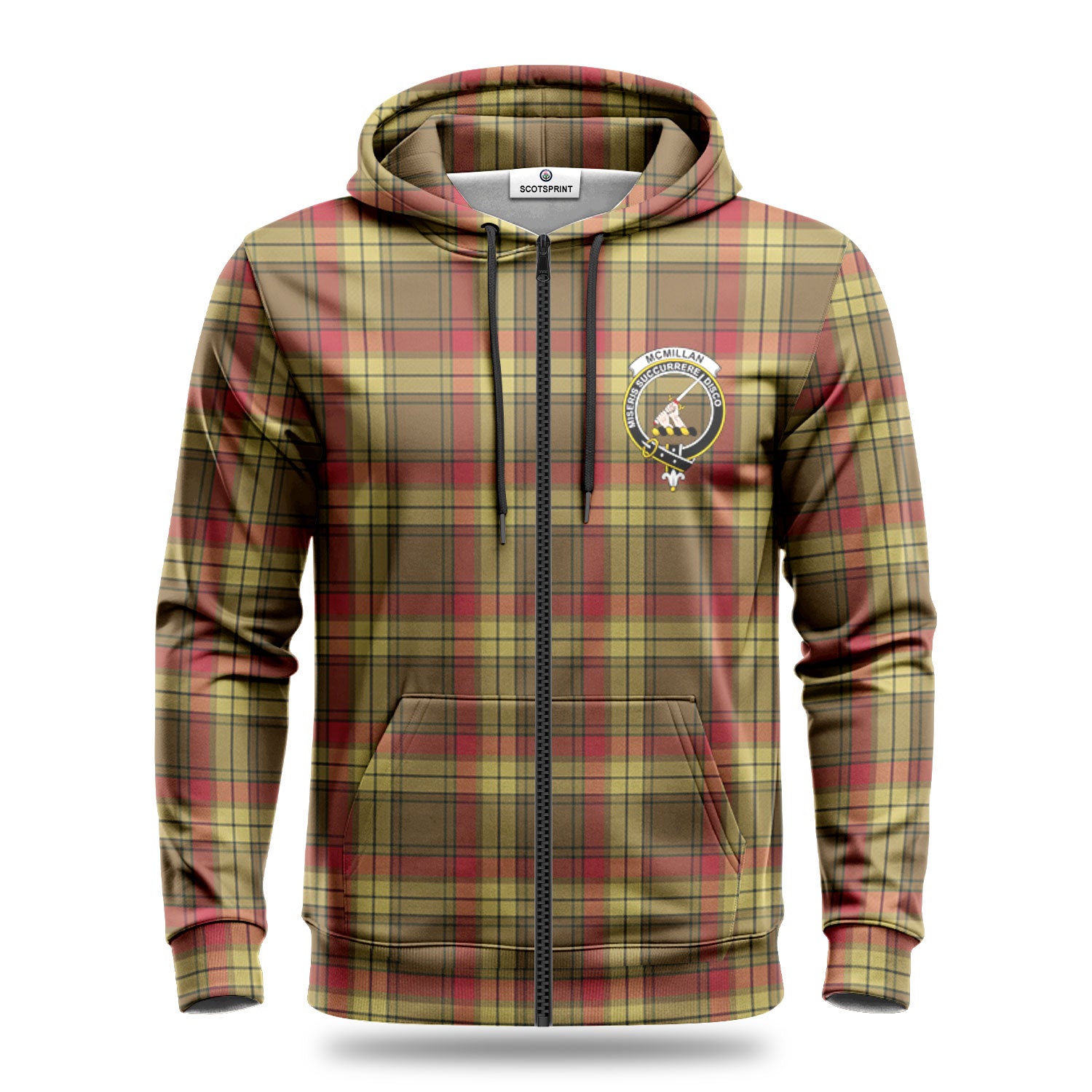 McMillan Old Weathered Tartan Crest Hoodie